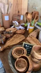 objets bois d'olivier