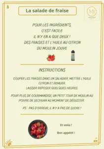 recette salade de fraises